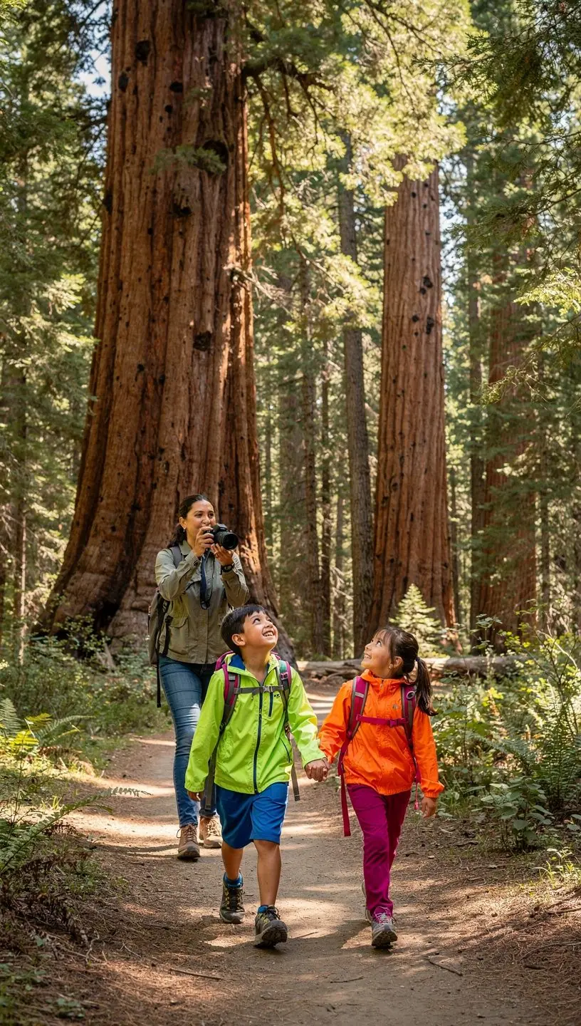 Прогулка по цветущему лугу с горными вершинами на заднем плане и ясным голубым небом.